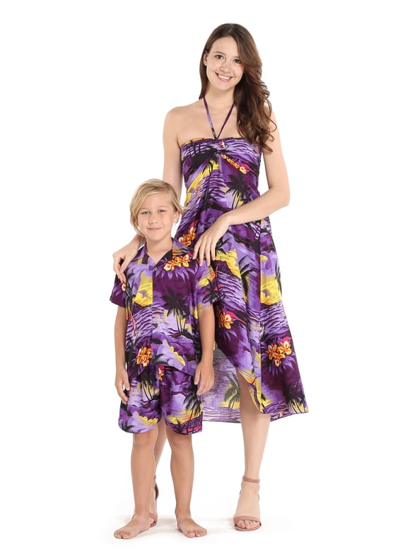 Matching Hawaiian Dress And Shirt