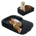 thumbnail image 4 of PAWZ Road Foldable Dog Bed for Child, Human Sized Plush Dog Bed Waterproof for Large Dogs, Dark Gray, 4 of 11