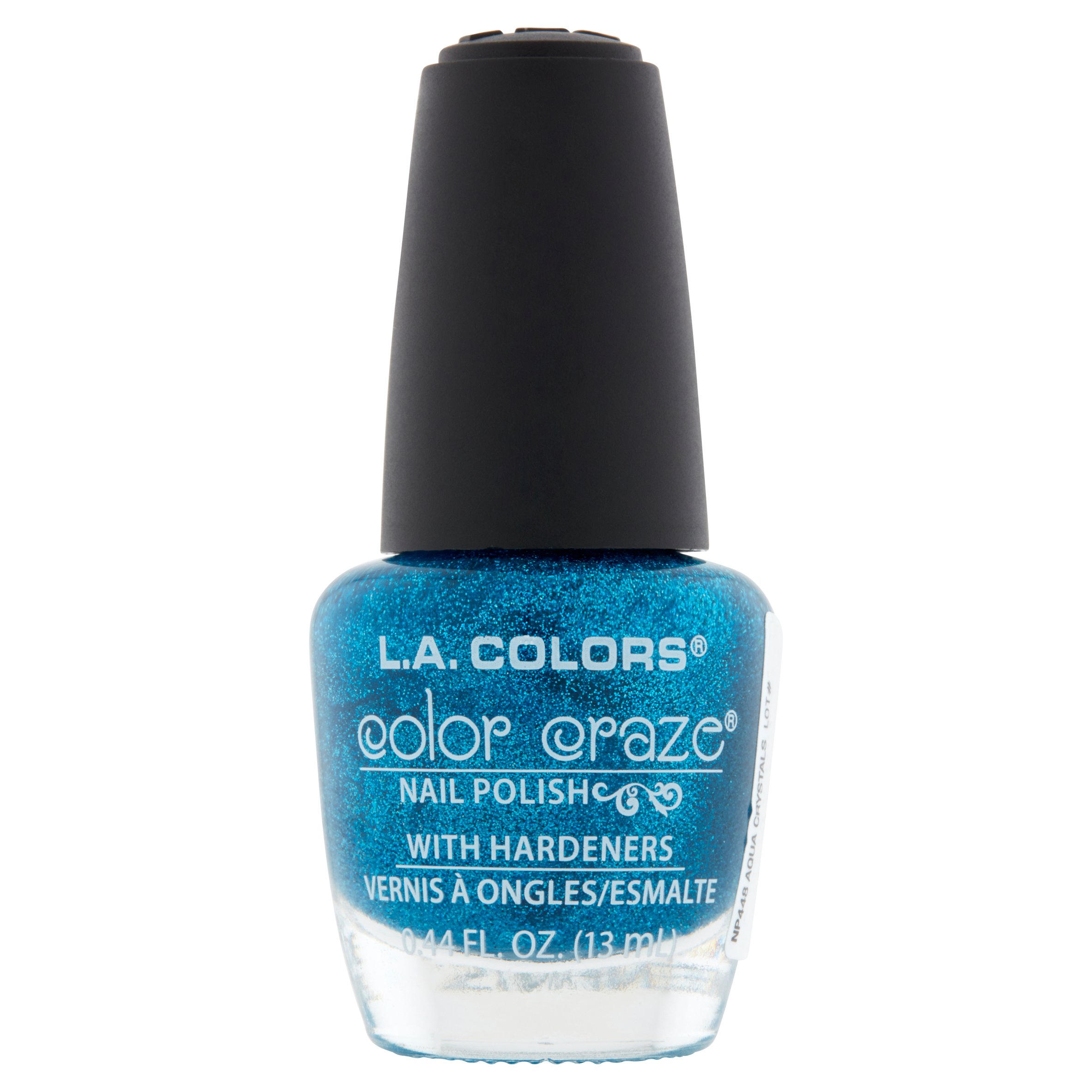 L.A. Colors Color Craze Nail Polish, Aqua Crystals