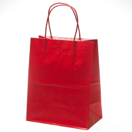 Medium Red Kraft Gift Bags - Walmart.com
