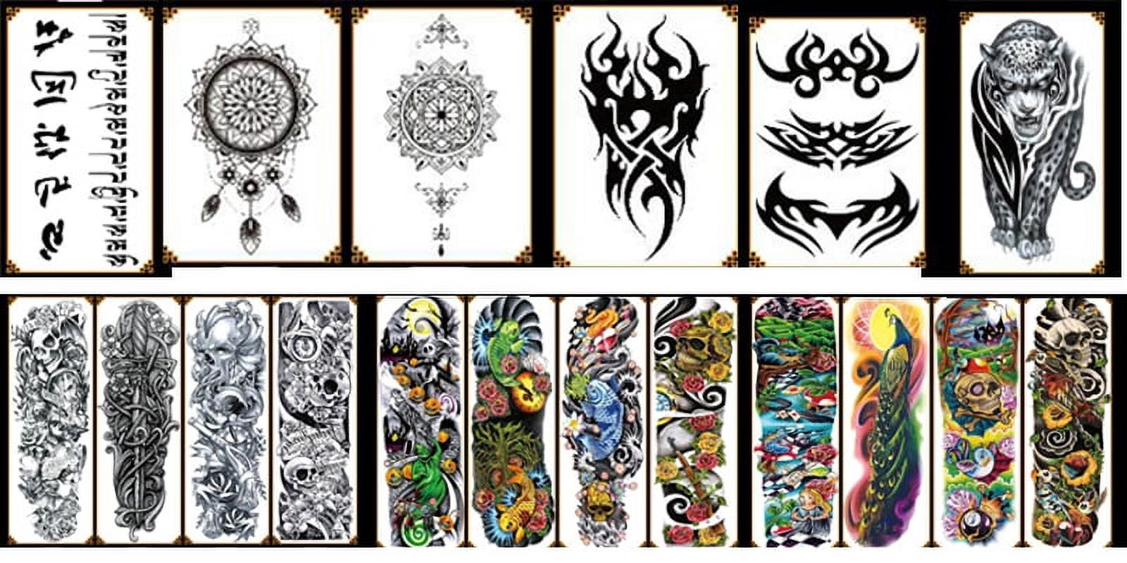 PlayWorld Temporary Tattoos Full Sleeve Men and Women