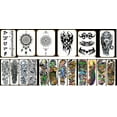 thumbnail image 2 of PartyPavillion Temporary Tattoos Full Sleeve Men and Women - Multicolor, 2 of 4
