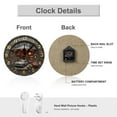 thumbnail image 3 of Wall Clock Decorative - Vintage Car Garage Print 2D Vintage Wall Clocks Battery Operated Silent Non-Ticking for Bedroom, Living Room, Kitchen, Office, Classroom, 10 Inch, 3 of 7