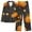 02-Black, variant on QIUOMBBP Women's Pajamas Halloween Turndown Collar Pockets Shirts and Pants 2 Piece Lounge Sets Novelty Graphic Sleepwear Outfits, Yellow, XXXL