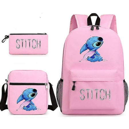 Lilo & Stitch Backpack Three-piece Set School Bag Pink | Walmart Canada