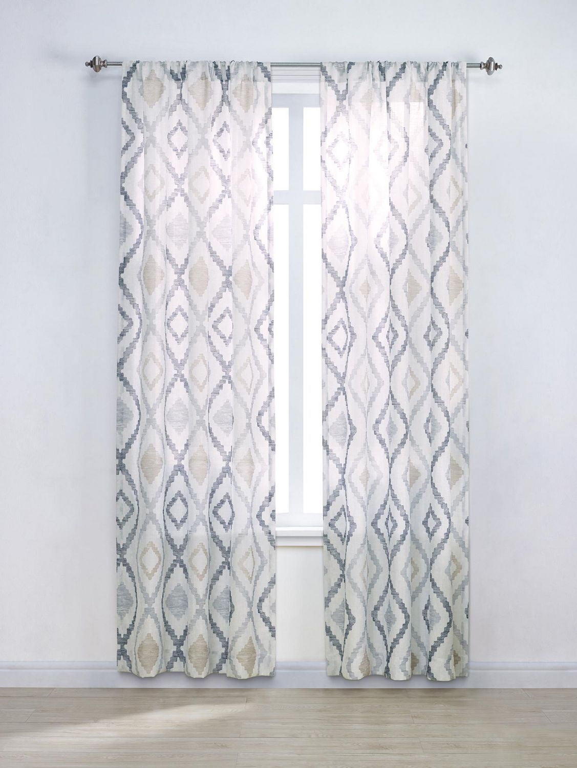 Mainstays Tille 84" Printed Rod Pocket Window Panel, 1 panel, 40" x 84"