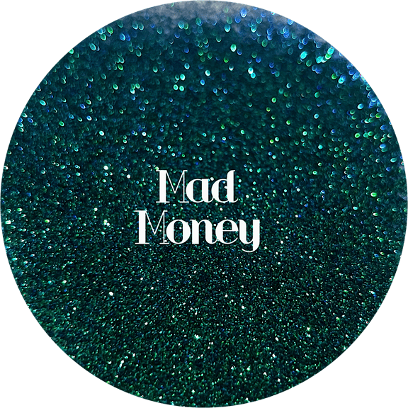 Glitter Heart Co. - High Quality Polyester Glitter - Mad Money - 2oz Bottle - Blue Green Color Shift Fine
