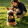 thumbnail image 4 of Dog Cat Halloween Pumpkin Print Vest, Funny Cosplay Tank Top, Soft Breathable Pet Apparel for Fall Holiday Party, Perfect for All Breeds Red XL, 4 of 5