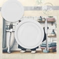 thumbnail image 3 of Ambesonne Cat Place Mats Set of 4, Mysterious Detective Kitty Bath, Standard Size, Charcoal Grey White, 3 of 5