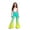 Light Green, variant on Flare Pants for Girls High Waist Baggy Girls Wide Leg Pants Girls Back to School Clothes Gradient School Pants Size 5-16 Years
