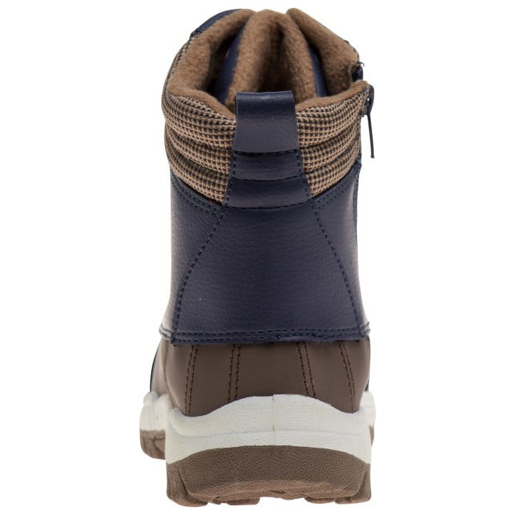 Beverly Hills Polo Club Little Kids  Boys Snow Boots, Brown Navy, 4