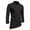 j-Black445110, variant on LIIPEE Men Shirts Casual Retro Stand Neck Solid Color Long Sleeve Buttons Shirt Male Asymmetrical Hem Regular Fit Fashion Tops Comfortable Breathable Soft Daily Shirts,Black,L