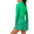 thumbnail image 4 of IBKUL Adult Female Solid Long Sleeve Mock Neck Top, Color: Green, Size: 2XL, 4 of 7