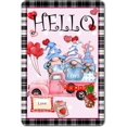 thumbnail image 1 of Letreros de metal retro "Hola, amor, San Valentín", camión rojo, corazón, globo, placa de metal, divertido gnomo de San Valentín, 12 x 8, 1 of 3