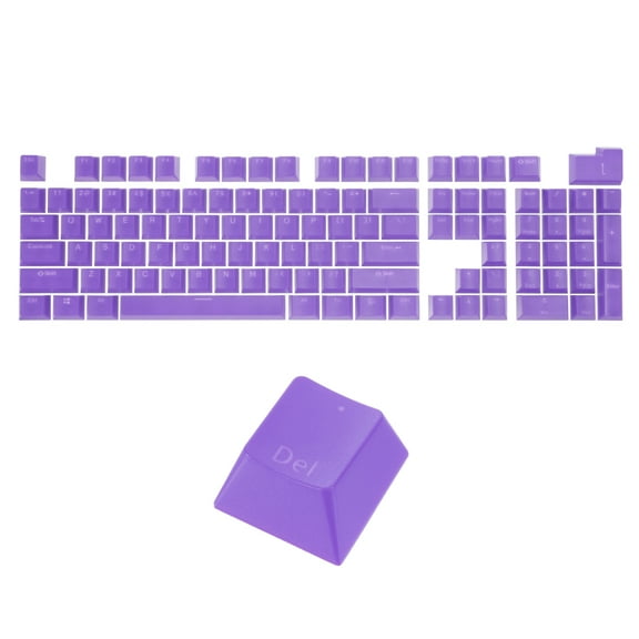 108 Keys Pudding Keycaps Set OEM Profile ABS for Mechanical Keyboard Layout, Dark Purple