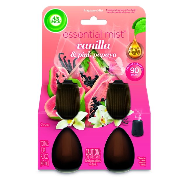 Air Wick Essential Mist Twin Refill, vainilla y papaya rosa