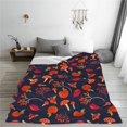 thumbnail image 5 of Honeii Autumnal Forest Print Fleece Blanket - Throw Blanket for Bed, Sofa, Couch, Camping, and Travel , Microplush Ultra Soft Warm Blanket-80"x60", 5 of 7