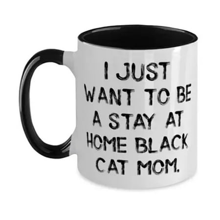 

Perfect Black Cat I Just Want to Be a Stay at Home Black Cat Mom Black Cat Two Tone 11oz Mug From Friends