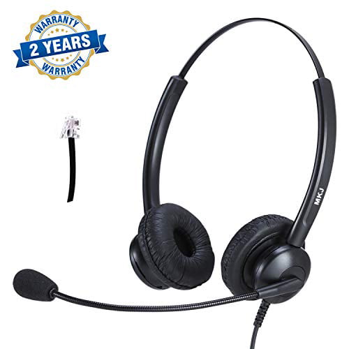 Call Center Headset with Noise Cancelling Microphone for 6941 7841 7941 7942 7945 7960 7961 7962 7965 8845 8945 Telephone Headset with Mic Mute & Volume Control for Landline Phone 