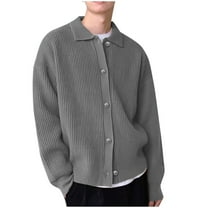 Kaemgyyd Mens Sweater Button down Long Sleeve Casual Warm Knit Tops Spring Fall Fashion Collar Outfit