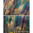 thumbnail image 6 of Forest Tree Linen Curtain Valance for Bedroom/Bathroom/Kitchen/Office/Living/Dining Room Window,Colorful Abstract Modern Sunset Painting Rod Pocket Topper Decorative Cafe Drapes Panel 42"x12", 6 of 6