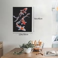 thumbnail image 2 of Kdxio Tricolor Koi Fish Trio Pattern Canvas Wall Art 12x16 Inches - Waterproof HD Print Solid Wood Frame for Living Room & Bathroom,Vertical, 2 of 8