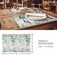 thumbnail image 3 of Placemats Set of 6, Green Woven Placemat, Linen Place Mats for Kitchen/Dining Tables, Eucalyptus Leaves Washable Table Mats for Party, 3 of 8