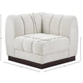 thumbnail image 4 of Meridian Furniture Quinn Cream Chenille Fabric Corner Chair, 4 of 10