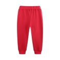 thumbnail image 5 of Girls Sweatpants Toddler Cartoon Embroidered Drawstring Trousers Sports Casual Comfy Ankle Sweat Pants Size 3-4 Y, 5 of 7