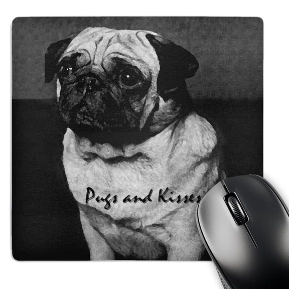 3dRose, Pug, Pugs and Kisses, MousePad