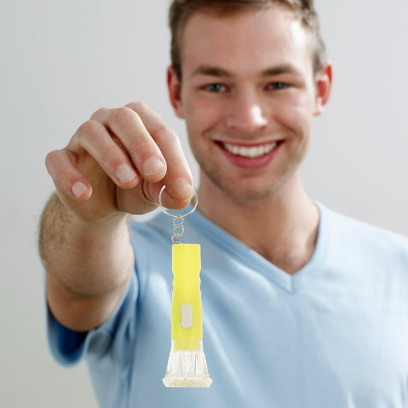 FELTECHELECTR Mini Torch Keychain 10Pcs Small Flash Light Portable for Families Children Friends in Mixed Colors