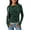 Dark Green, variant on Women Long Sleeve Floral Mesh Tops Blouse Fall Trendy Boat Neck Ruched Fitted Shirt Going Out Date Outfits