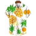 thumbnail image 4 of Xysaqa Hawaiian Shirt for Men Men's T-Shirts Hawaiian Shirt Men Big & Tall Funny Pineapple Print Shirts Merns Casual Short Sleeve Button Up T-Shirt Summer Party Beach Tshirt S-5Xl T Shirts for Men Pac, 4 of 4