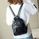 thumbnail image 3 of Mini mochila Bidobibo para mujer, antirrobo, bandolera informal de piel suave, de doble uso, pequeña, negra, 3 of 8