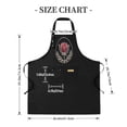 thumbnail image 5 of 2 Pack Adjustable Bib Apron with Decorative Red Flower & Golden Leaves Design 2 Pockets Perfect for Cooking & Chef Use for Men & Women, 5 of 6