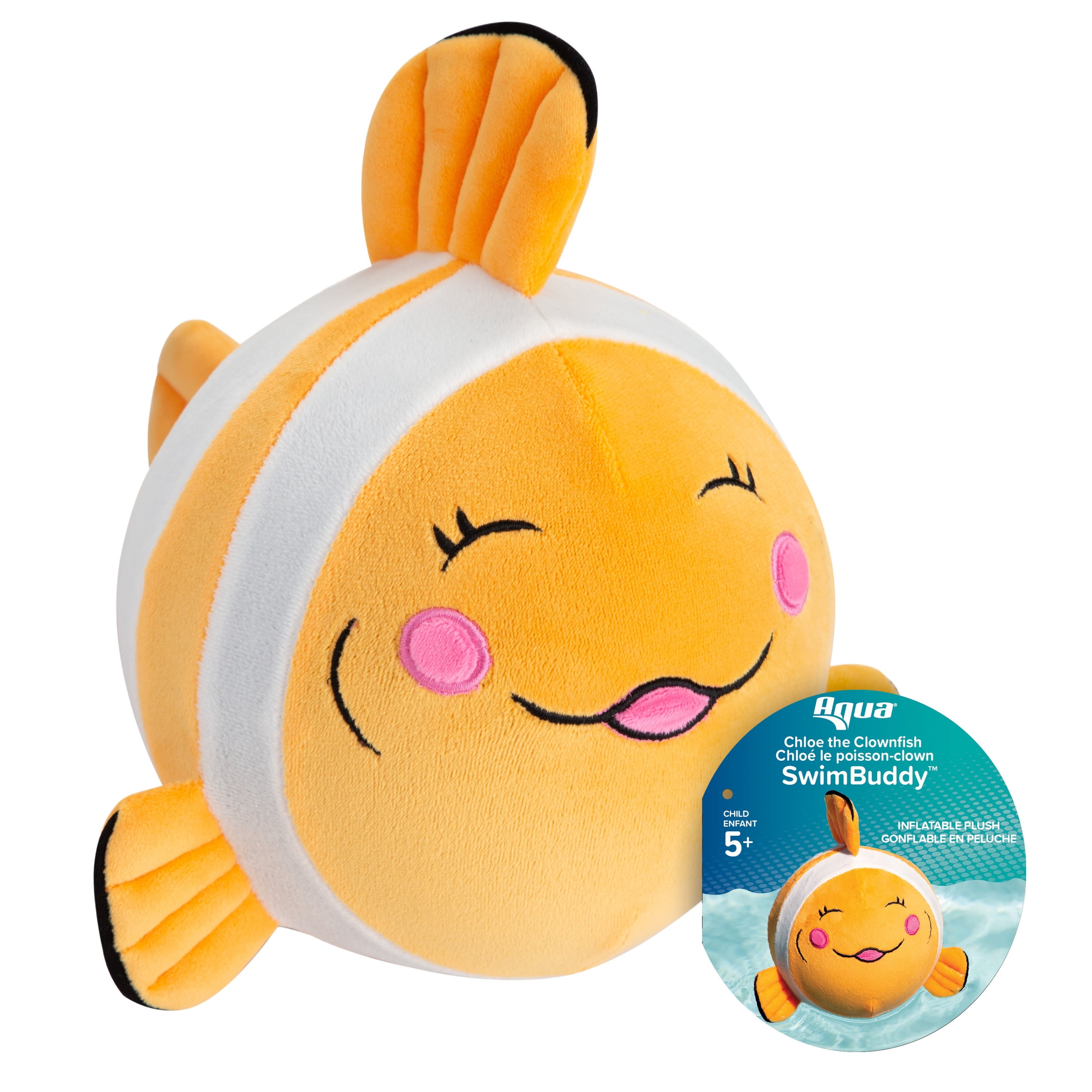 Aqua Leisure SwimBuddy™ Inflatable Plush Float - Chloe Clownfish