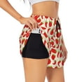 thumbnail image 2 of Disketp Tomatoes And Chili Print Women's Shorts Workout Shorts for Athletic Gym Running Shorts with Phone Pockets X-Large, 2 of 8