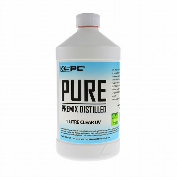 XSPC Pure Premix Distilled PC Coolant, 1 Liter, Clear UV