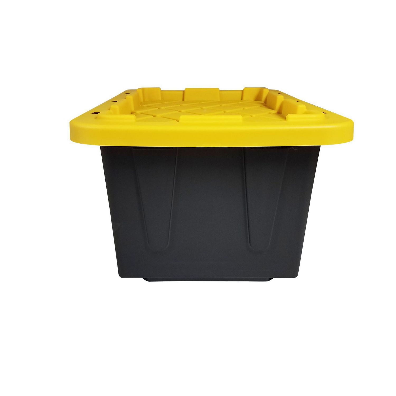 Homz Durabilt® 15 Gallon Tough Container, Black Base with Yellow Lid