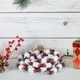 thumbnail image 4 of Ornativity Holiday Marshmallow Candy Garland Rustic Christmas Wooden Garland Tree Decorations White, 4 of 7