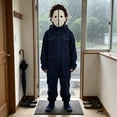 thumbnail image 7 of Cozy Navy Horror Cosplay Onesie for Adults, Classic Horror Style Full Body Onesie with Zipper & Pockets for Halloween Sleepwear Cosplay(Blue,XXL), 7 of 7