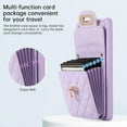 thumbnail image 4 of Phone Case for Samsung Galaxy S20 Plus S20+ 5G Wallet Cover with Credit Card Holder Crossbody Strap Long Lanyard Leather Cell Accessories S20+5G S20plus 20S + S2O S 20 20+ G5 Women Girl Purple, 4 of 15