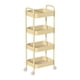 thumbnail image 3 of Carrito rodante con ruedas, carrito utilitario, estantería móvil de metal, cesta para frutas y verduras para comedor, oficina, baño, lavandería Amarillo, 3 of 8