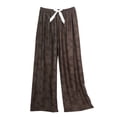 thumbnail image 2 of Sentmoon Linen Pants Women Petite Solid Color High Elastic Waist Summer Pants Relaxed Fit Wide Leg Fashion Plus Size Pants for Women Beach Essentials for Travel and Vacation, 2 of 3