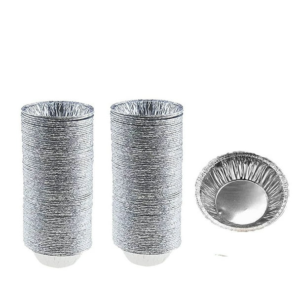 Moldes para tartas desechables, papel de aluminio apto para uso alimentario, seguros e insípidos, suministros para hornear, portátiles y versátiles para diversas ocasiones, excelente conductividad