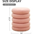 thumbnail image 2 of Wimarsbon Round Storage Ottoman, Modern Sherpa Footstool, Teddy Vanity Stool with Flip-Top Tray, Makeup Chair for Home Decor, Upholstered Footrest for Living Room & Bedroom (Pink S), 2 of 14