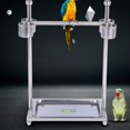 thumbnail image 4 of BELOVING Bird Parrot Stainless Steel Stand Climbing Game Frame Playing Cage Perch Toy, 4 of 8