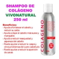 thumbnail image 2 of COLÁGENO 2X 250 VIVONATURAL. 2 SHAMPOOS DE COLÁGENO VIVONATURAL DE 250 ML CADA UNO Hidrata, Suaviza y da Brillo al cabello de forma natural, fácil de usar., 2 of 4