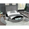 thumbnail image 3 of Pemberly Row Queen 4 Pc Tufted Upholstery Bedroom Set Made with Wood In Gray, 3 of 14