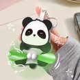 thumbnail image 5 of Funny Creative Pull Play Fan Keychain Cartoon Mini Key Press Fans Panda Toy Hand Chains L8v7, 5 of 5
